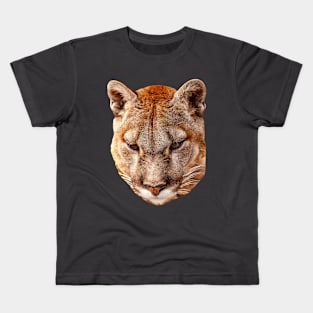 Mountain Lion looking down Kids T-Shirt